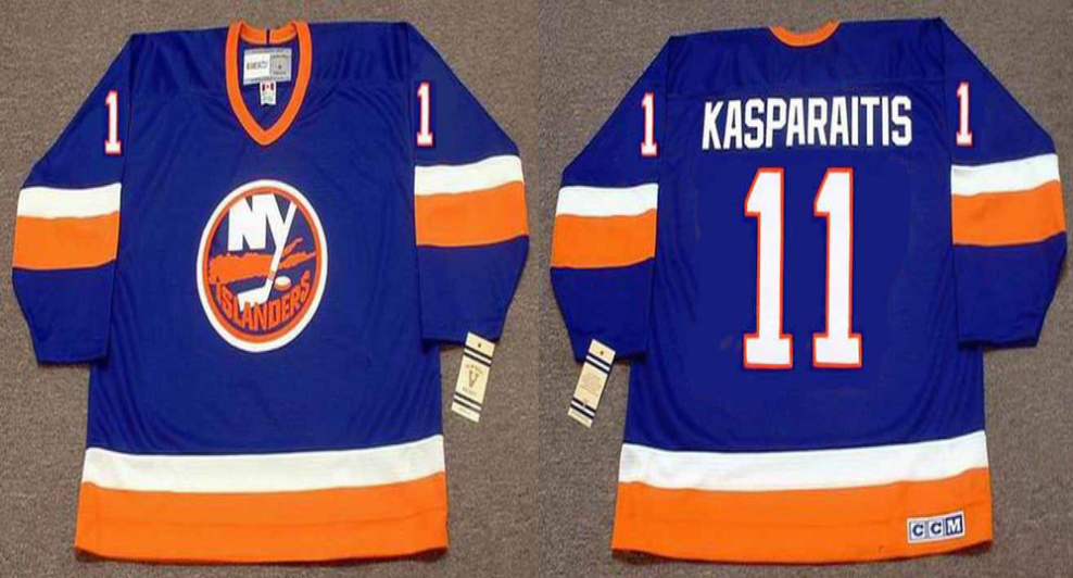 2019 Men New York Islanders #11 Kasparaitis blue CCM NHL jersey